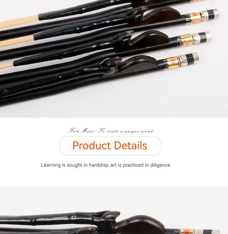 mocrcrel Professional Erhu Bow, Chinese Violin Bow，Erhu accessories, Chinese musical instrument accessories，Derived from horse tail hair (Style B) - Image 2